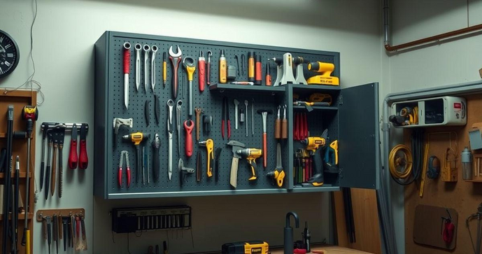 Armário de Ferramentas na Parede: Como Organizar Seu Espaço de Trabalho com Eficiência Armário de Ferramentas na Parede: Como Organizar Seu Espaço de Trabalho com Eficiência