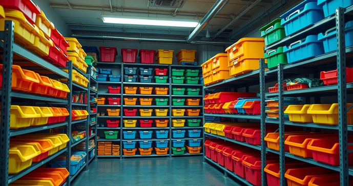 Estantes para Bins aumentam a eficiência do seu espaço